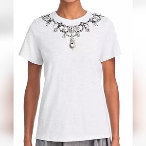 Cinq à Sept Appliqué Jewelry Tee M